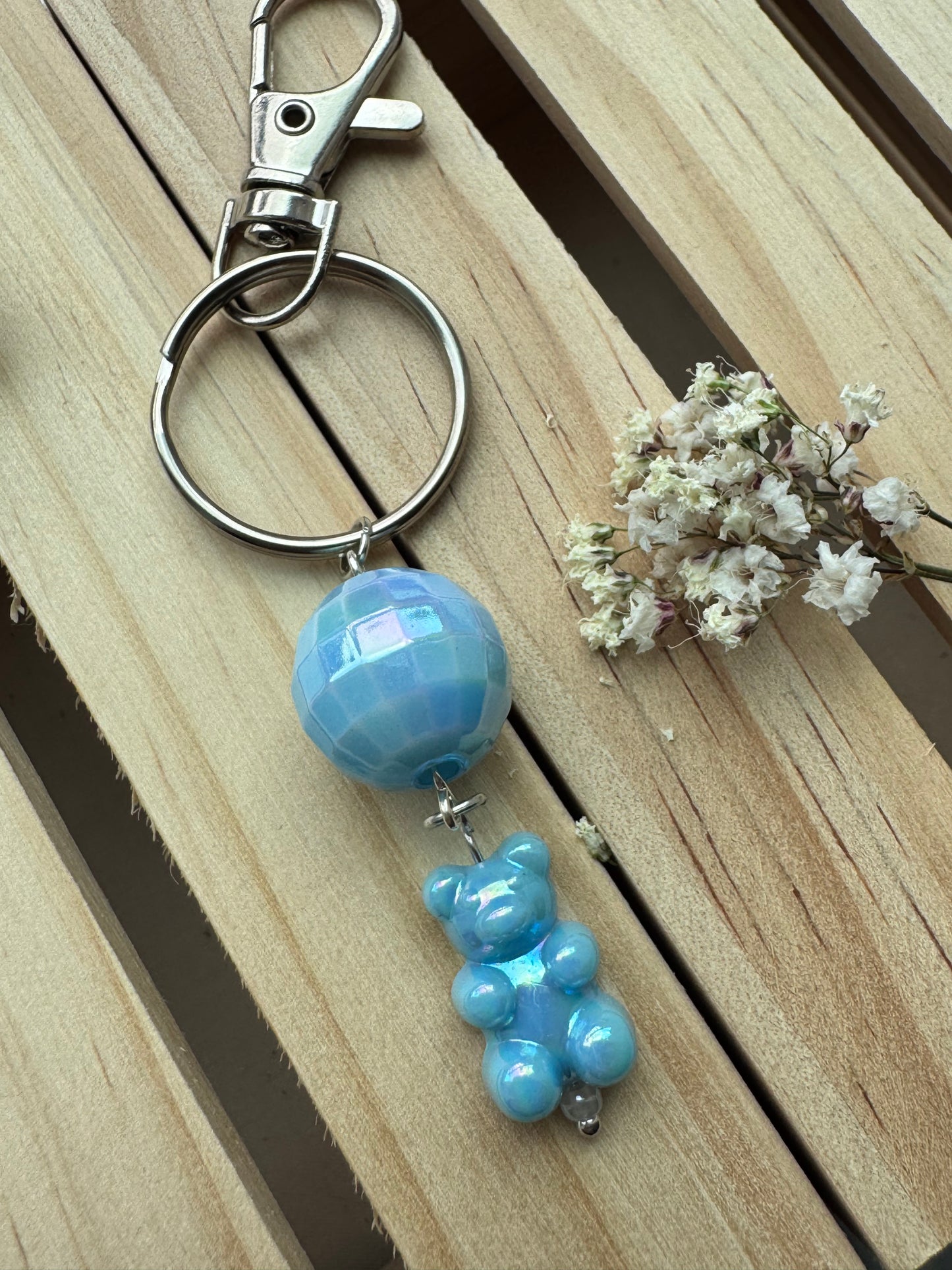Disco Bear - Key Ring - Blue