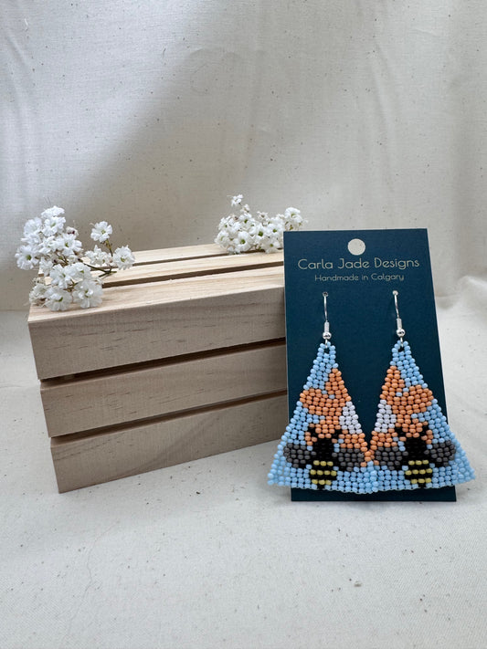 Bee Earrings - Morning Peach