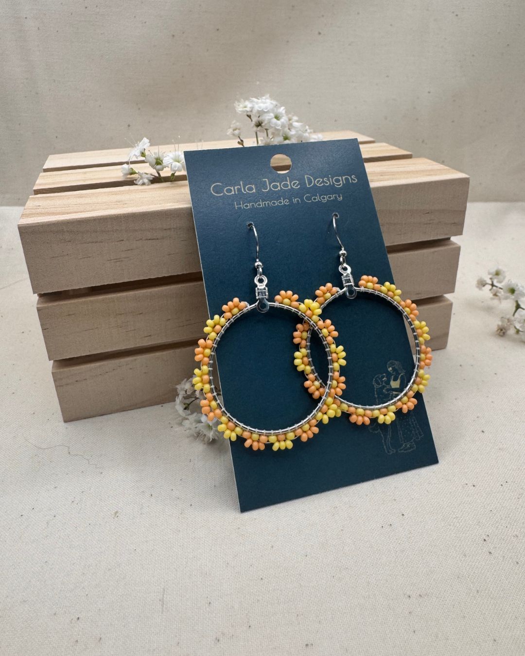 Bloom Hoop Earrings - Golden Haze