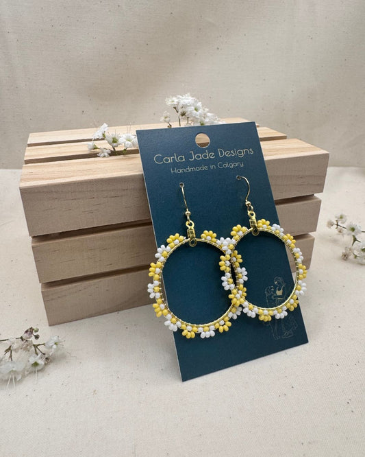Bloom Hoop Earrings - Sunny Days