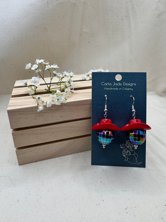 Midnight Rodeo Earrings - Cherry Glimmer
