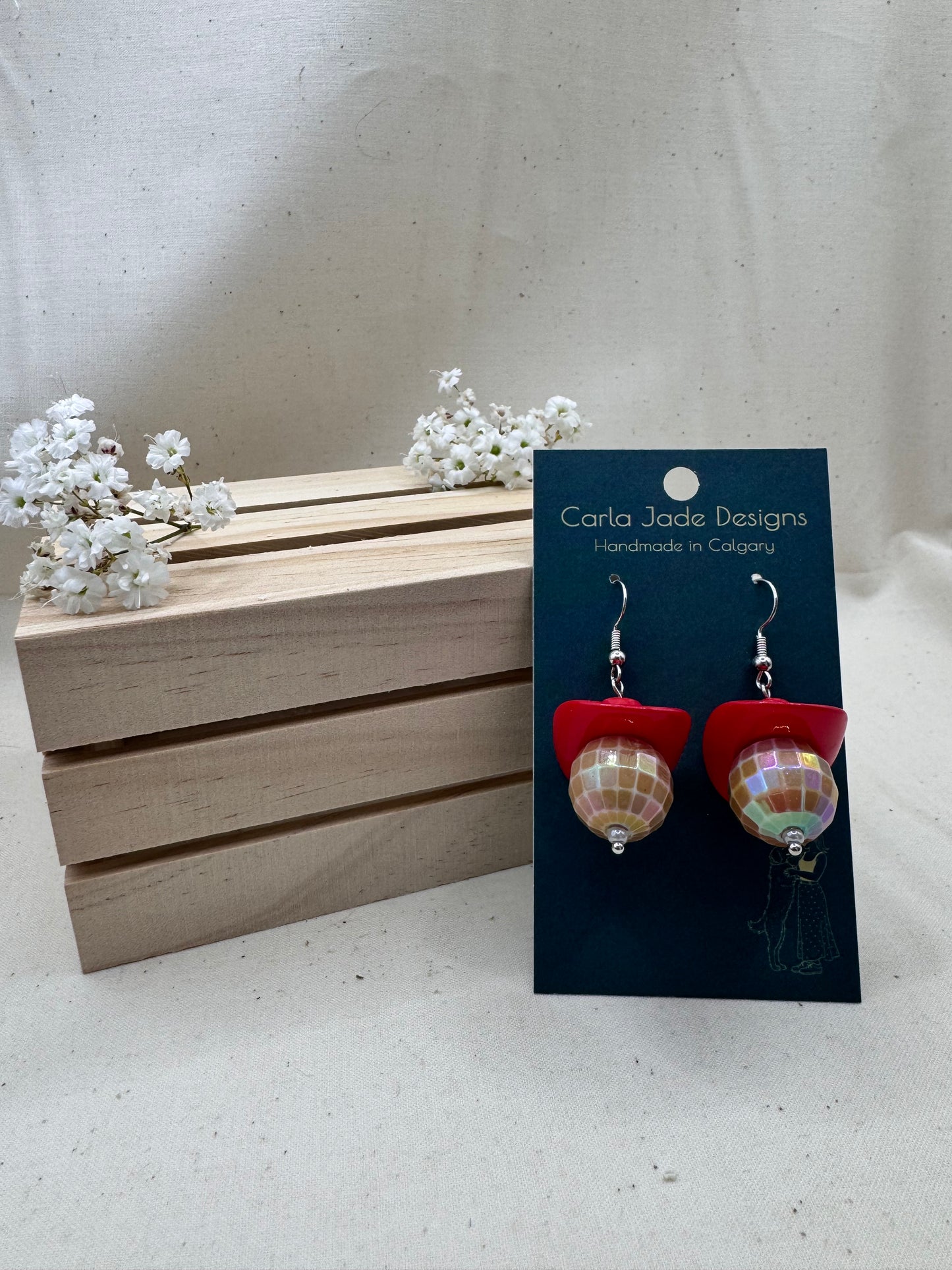 Midnight Rodeo Earrings - Red & Brown