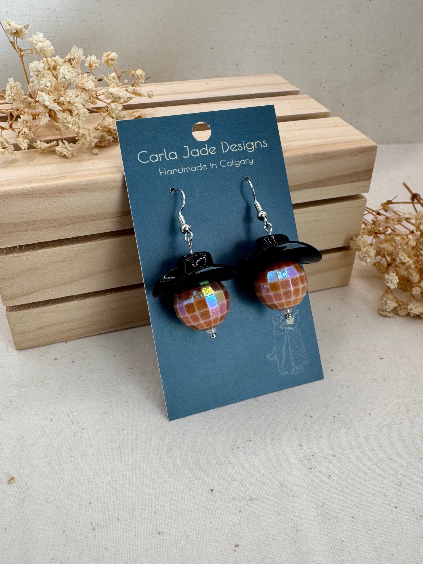 Midnight Rodeo Earrings - Black & Brown