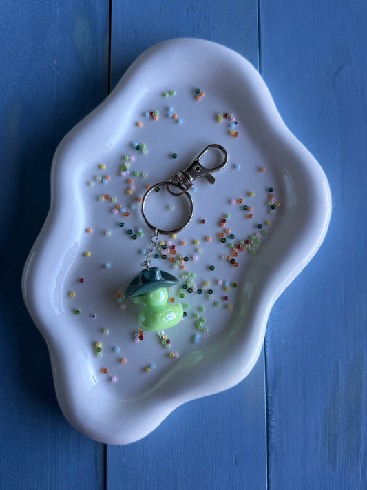 Key Ring - Duck Cowboy - Dark Green