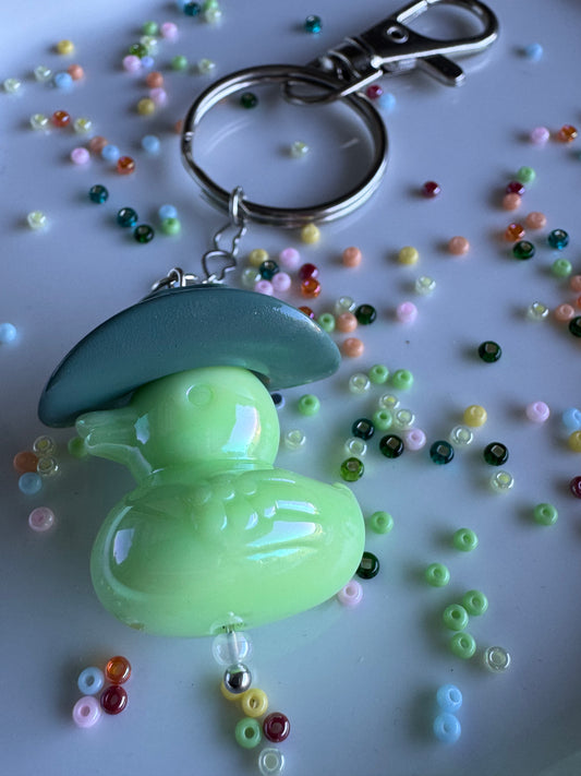 Howdy Duck - Key Ring - Dark Green
