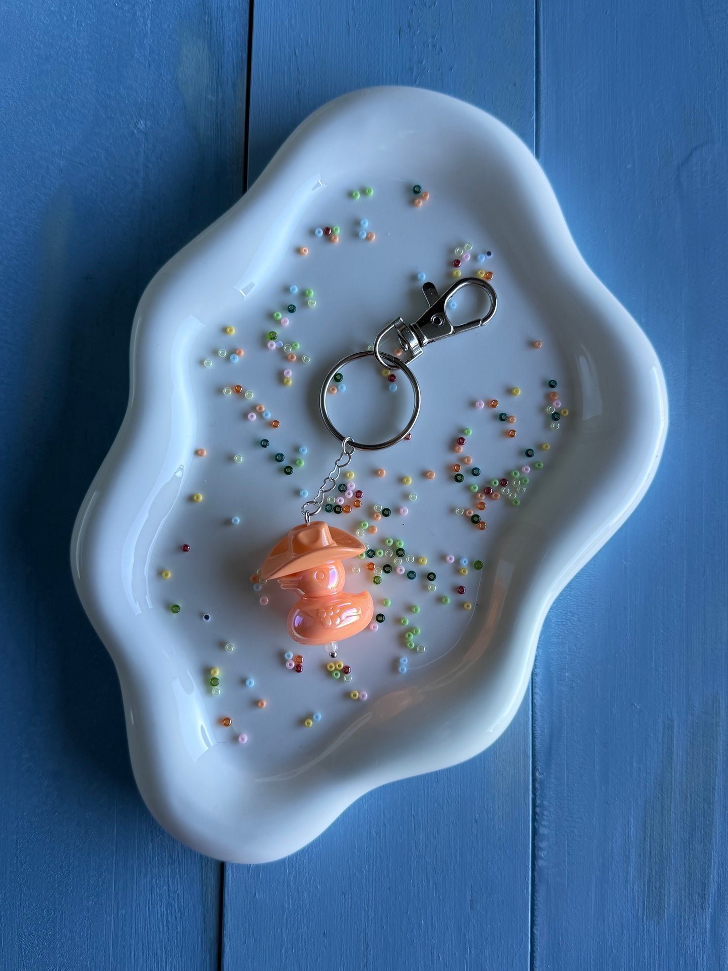 Key Ring - Duck Cowboy - Orange