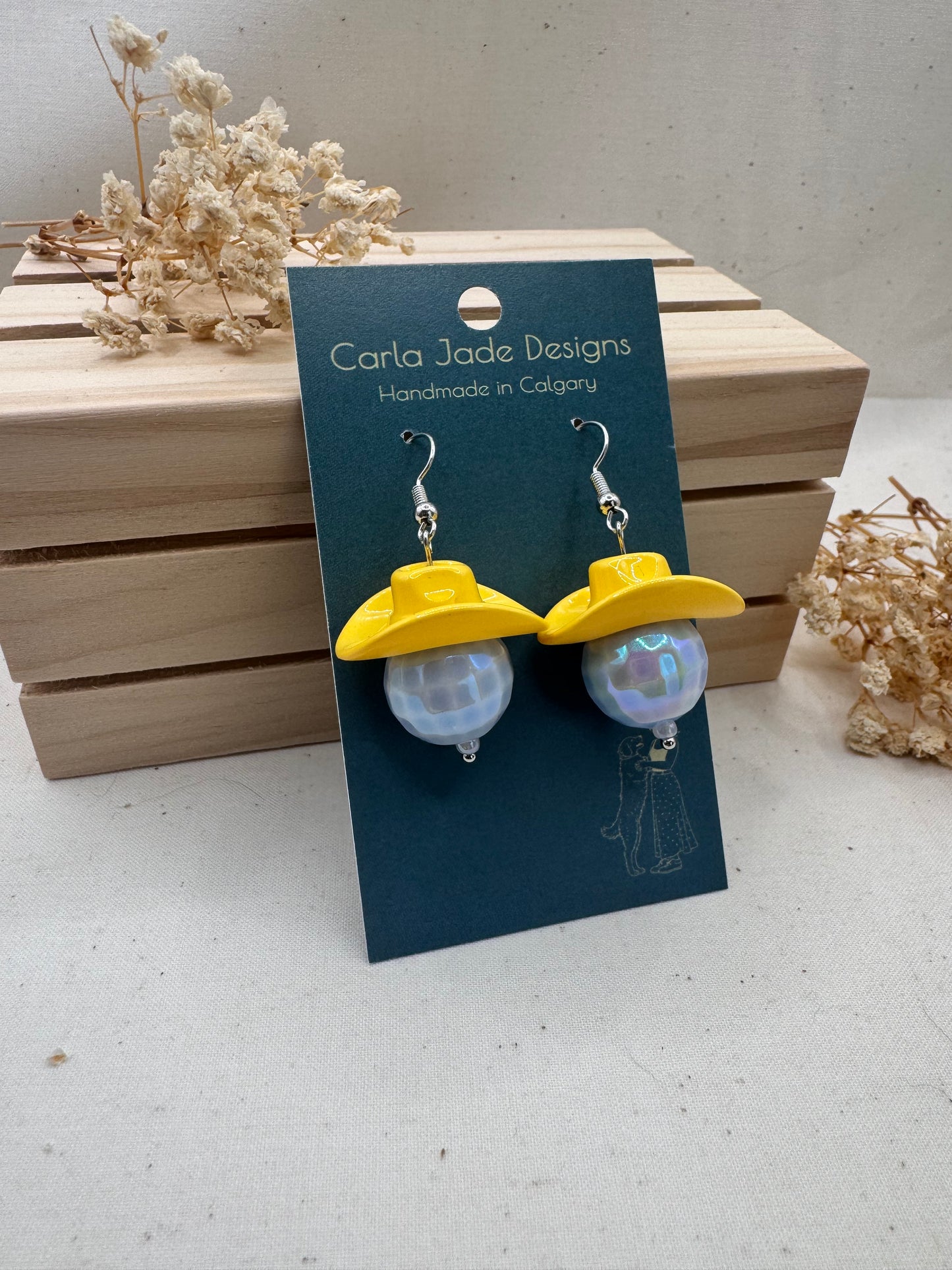 Midnight Rodeo Earrings - Yellow & Blue