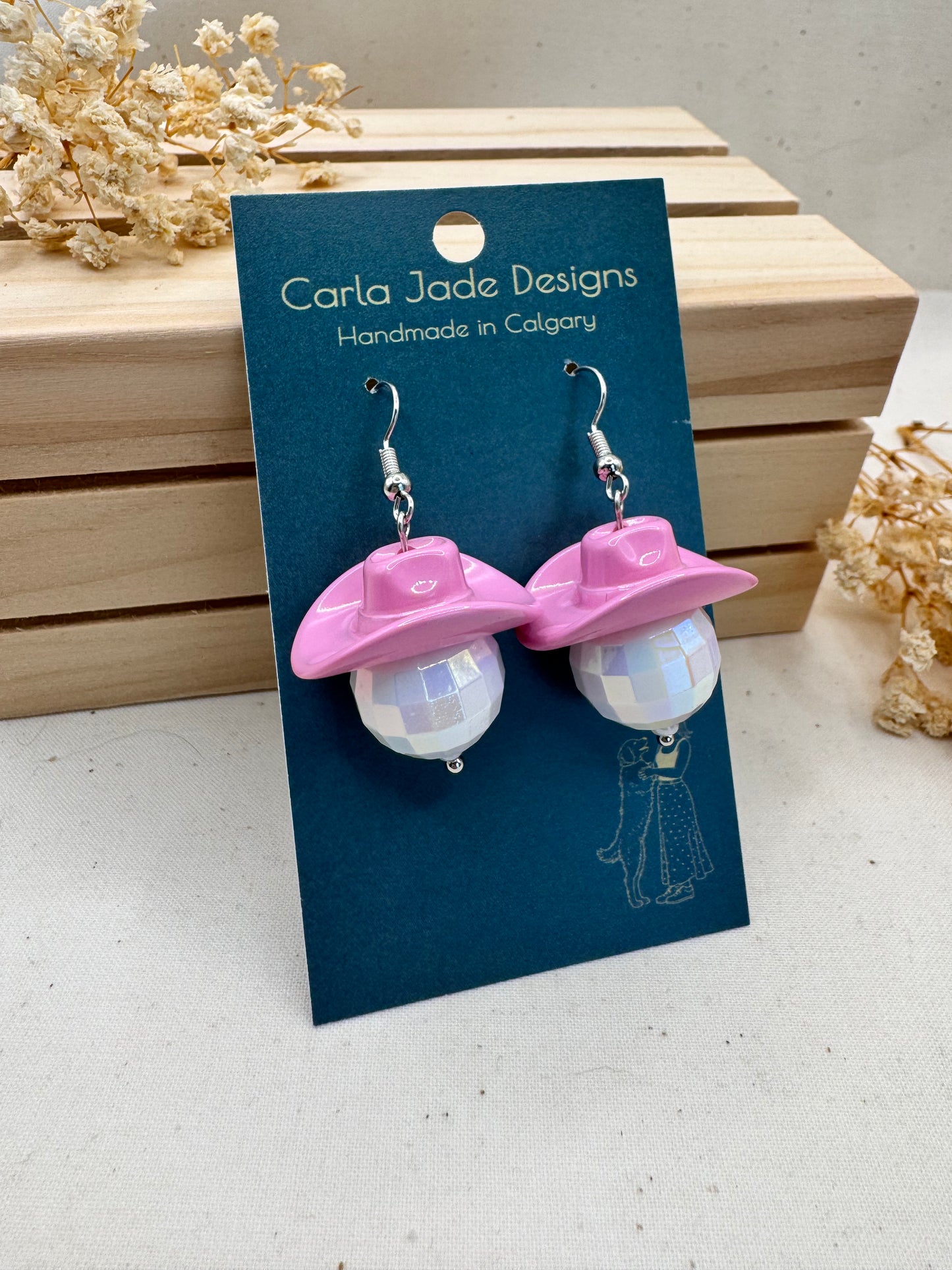 Midnight Rodeo Earrings - Blush Baby