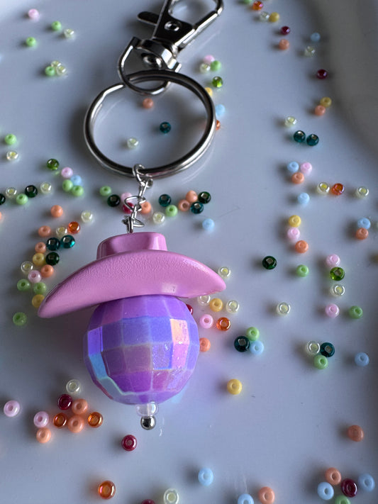 Key Ring - Disco Cowboy - Pink & Purple