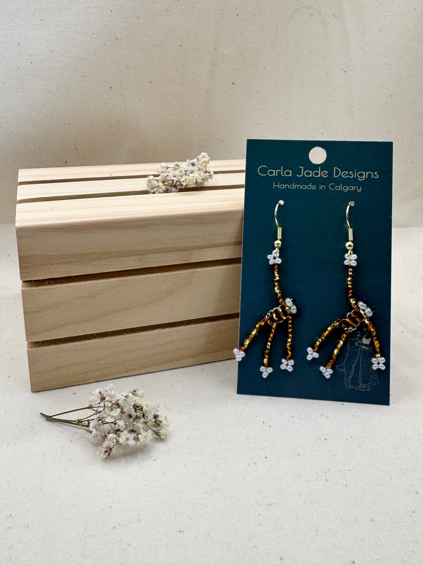 Frog Earrings - Topaz Mix
