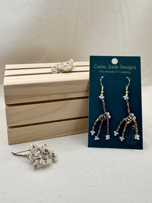Frog Earrings - Topaz Luster Mix