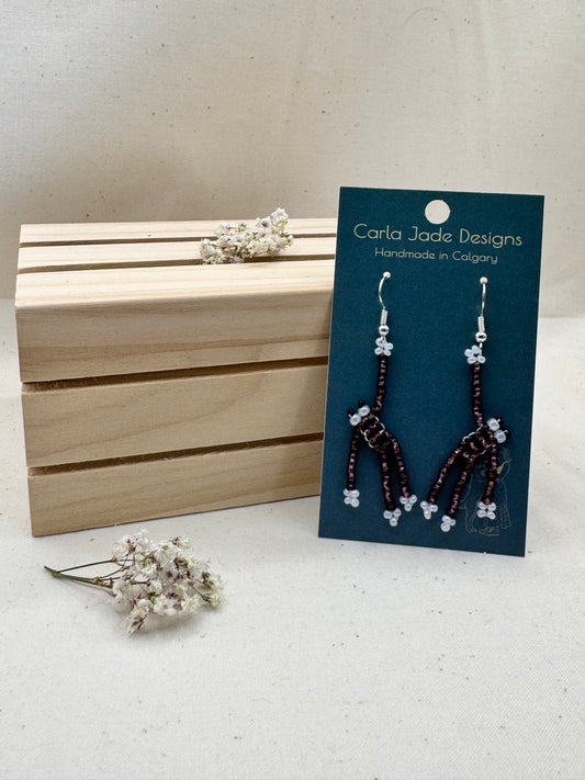 Frog Earrings - Dark Purple