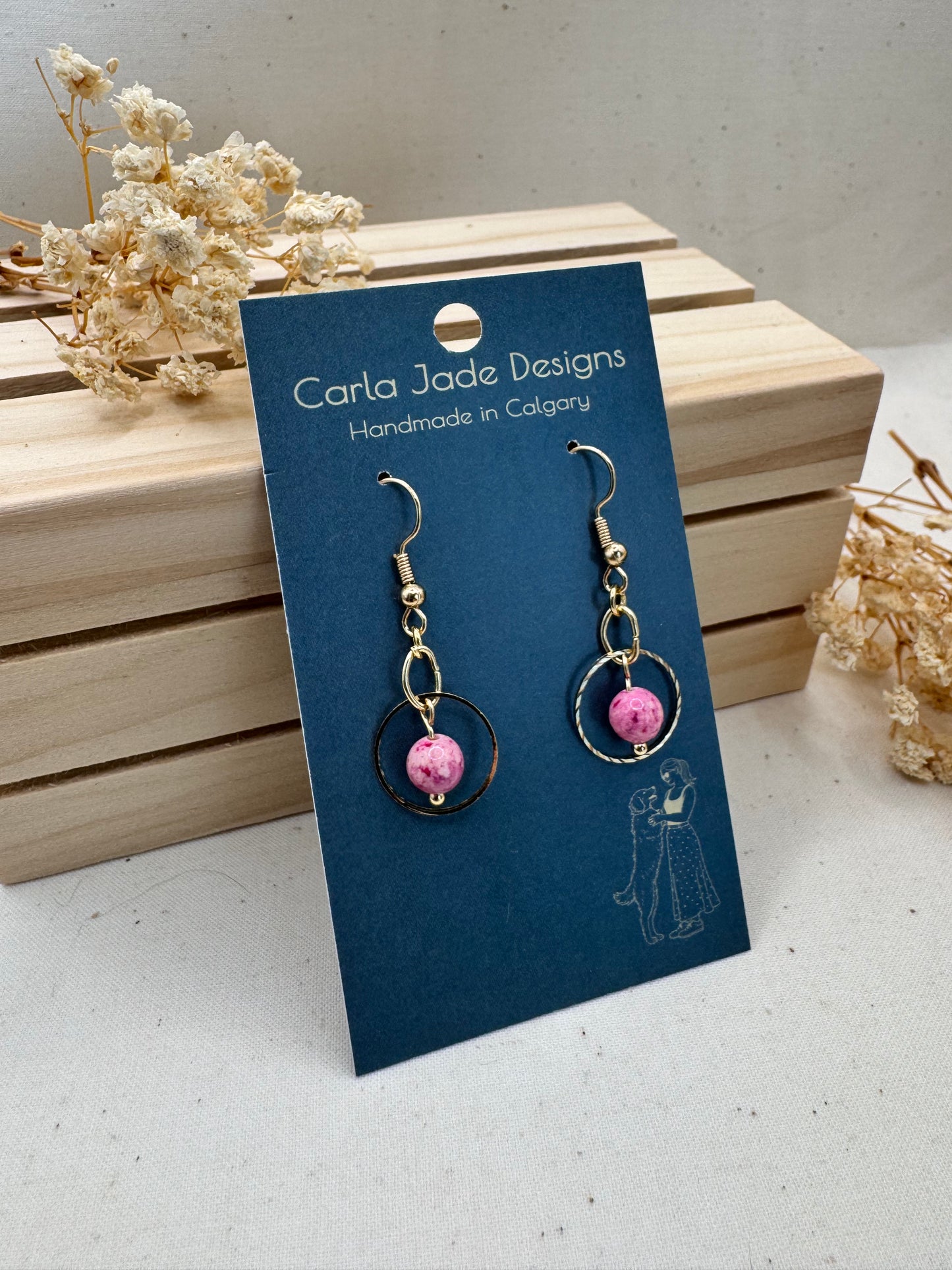 Orbit Earrings - Berry Swirl