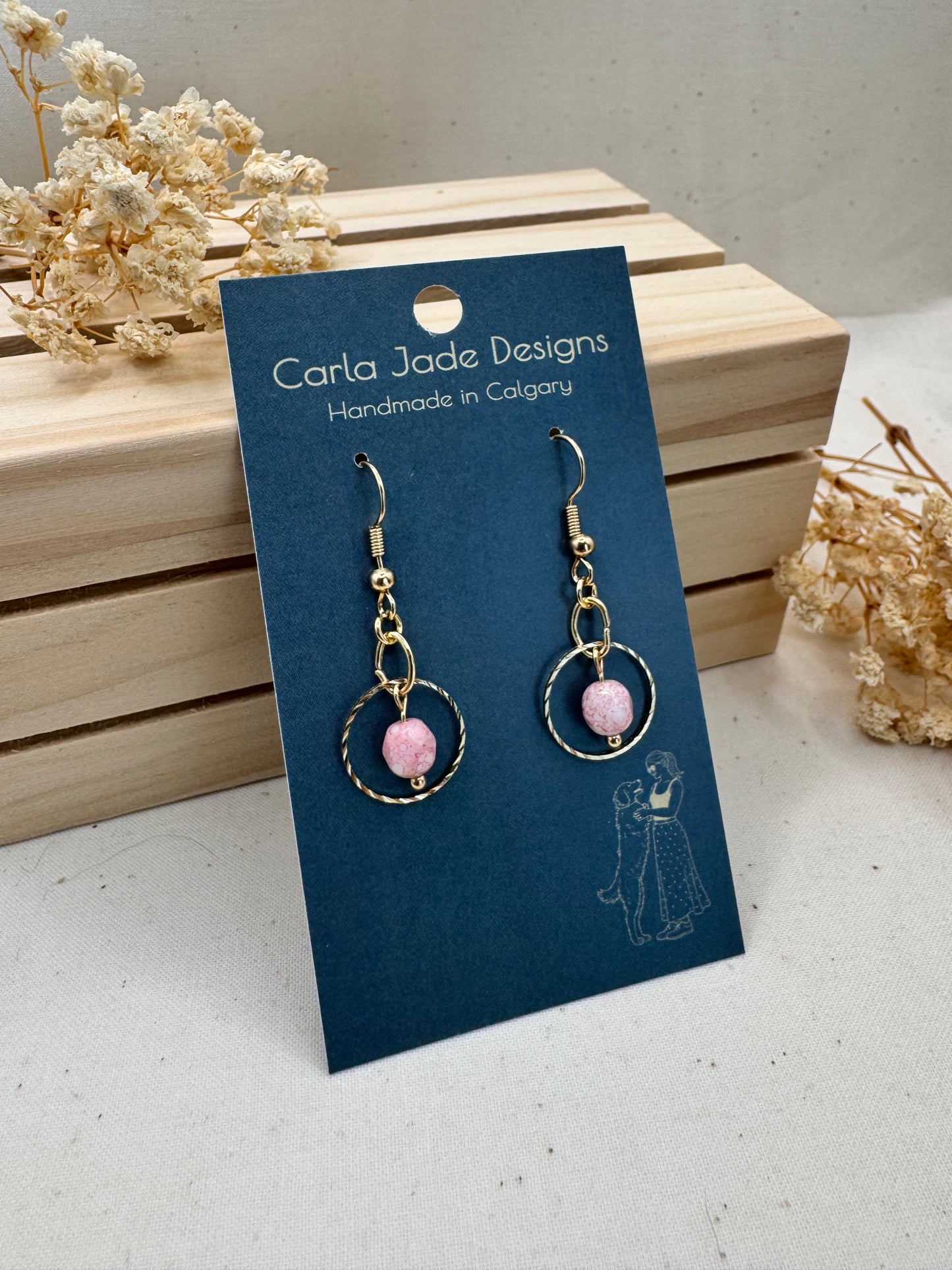 Orbit Earrings - Petal Dust