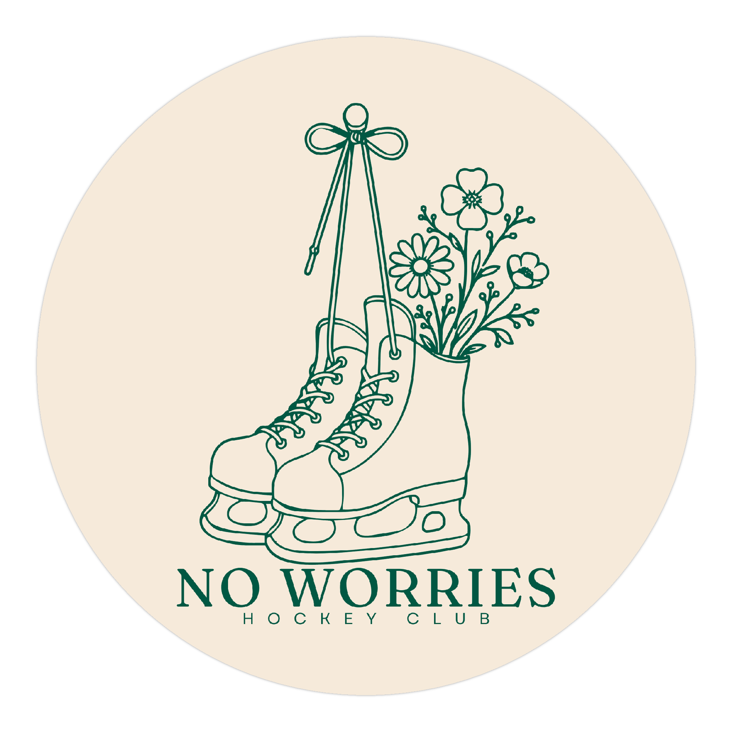 No Worries Hockey Club sticker