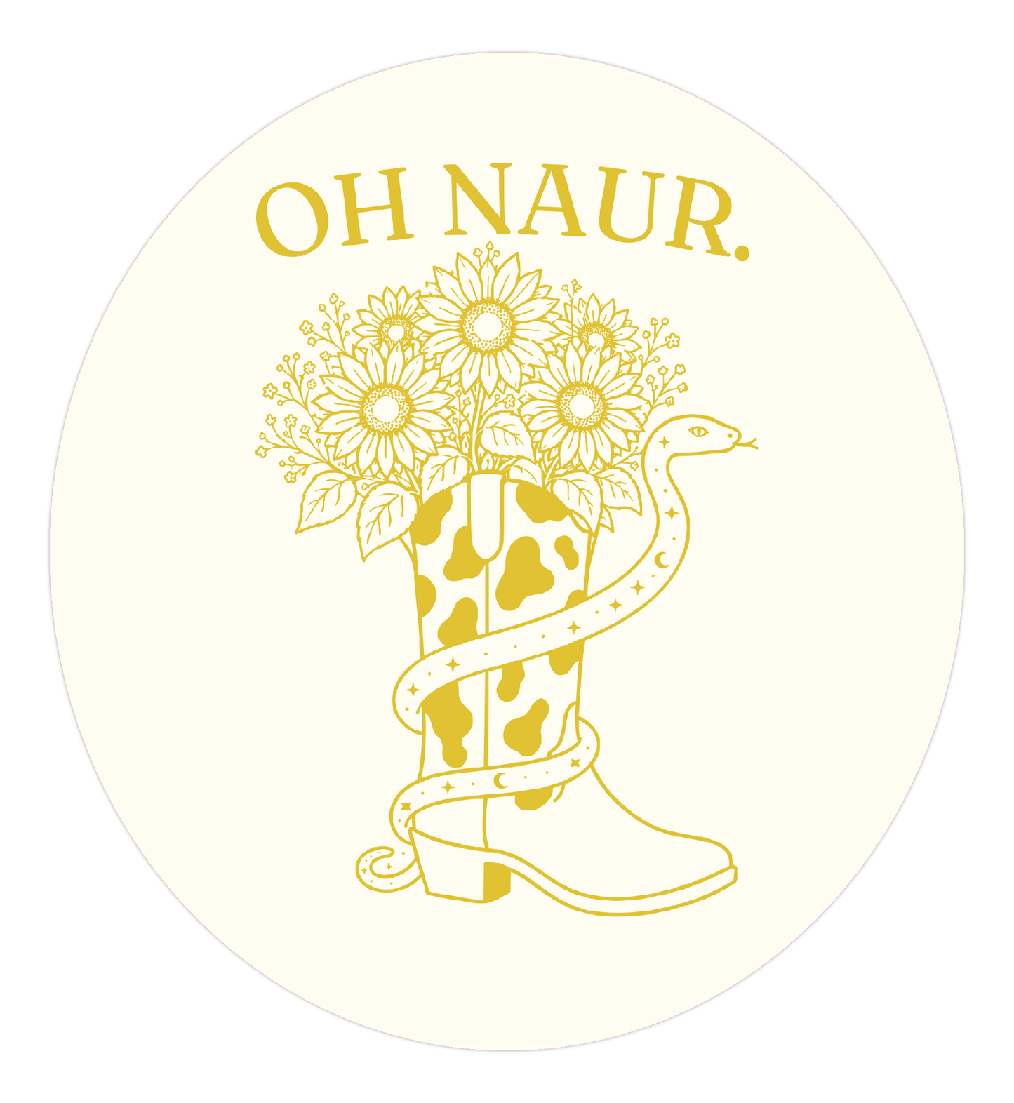 Oh Naur Boot sticker