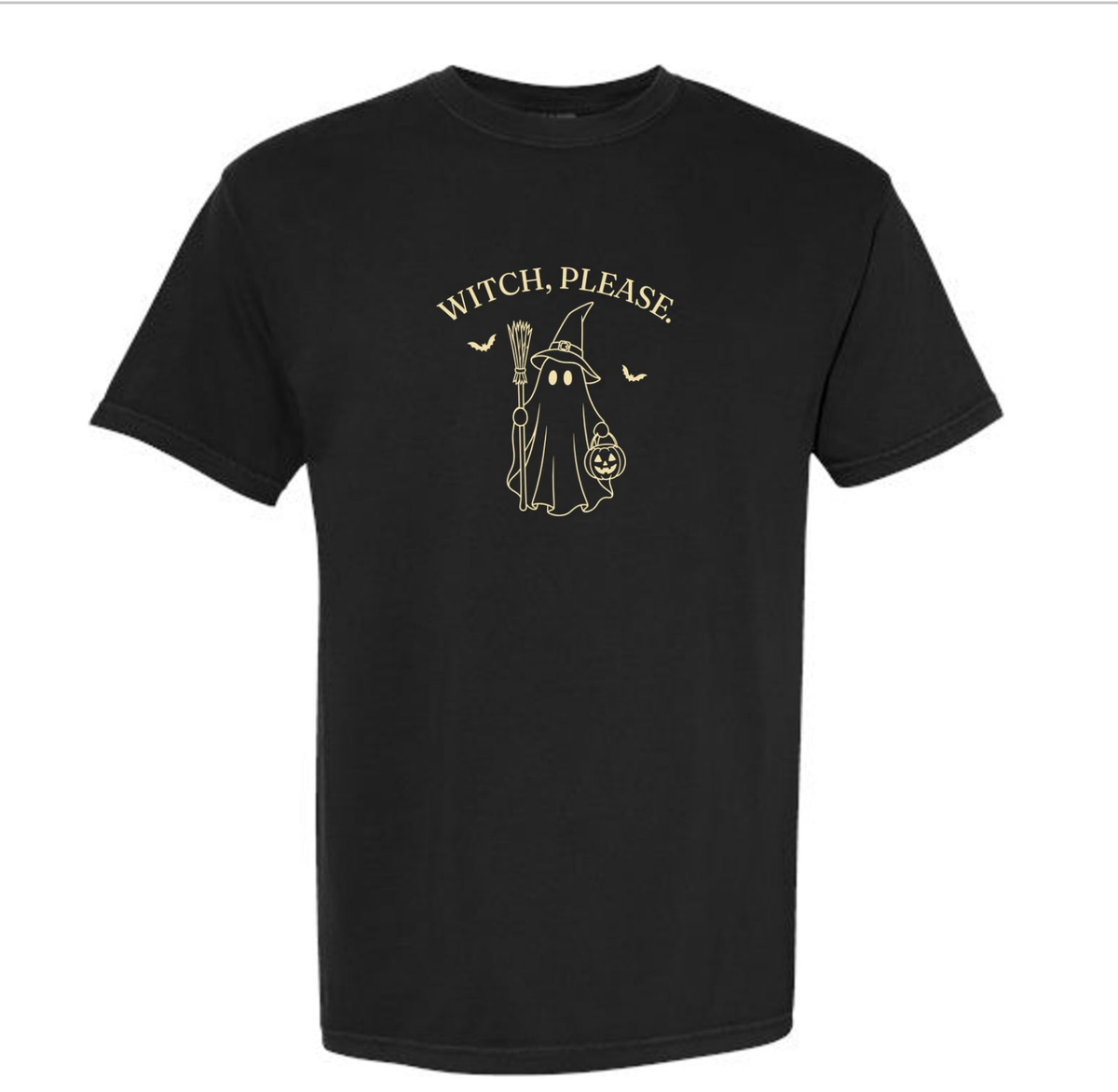 Witch, Please black Comfort Colors T-shirt mockup