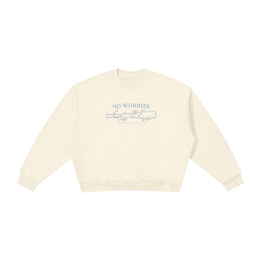 No Worries - Baseball Club | Crewneck | Powder Blue