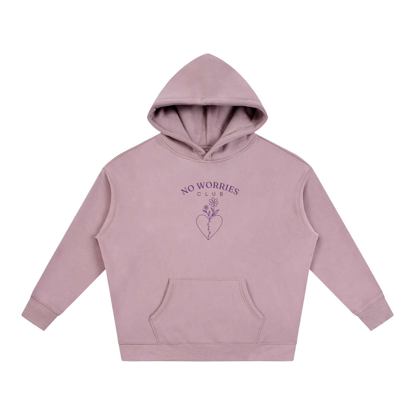 No Worries Club Hoodie - Plum