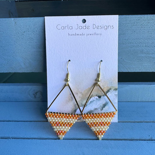 Triangle Hoop - Yellow and Orange Stripe