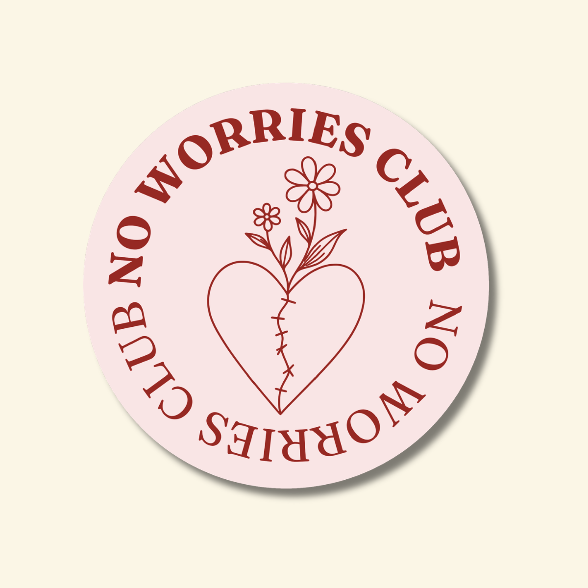 No Worries Club - Heart | Sticker