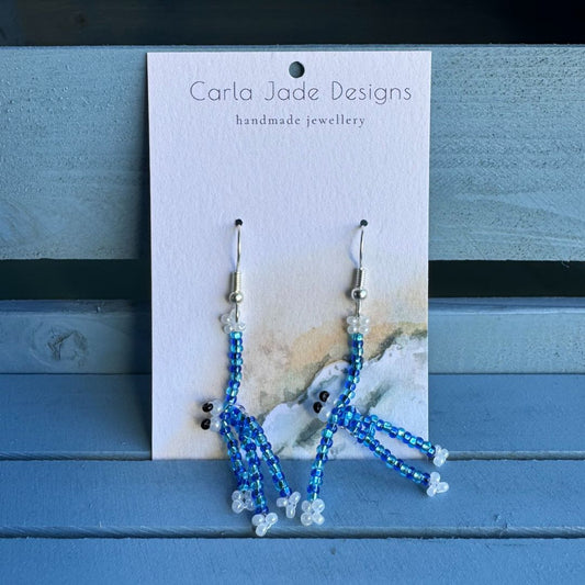 Frog Earrings - Aqua Mix