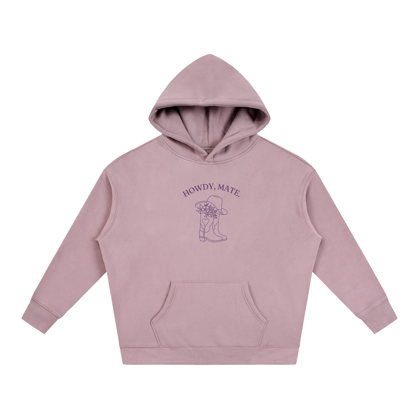 Howdy, Mate Hoodie - Plum