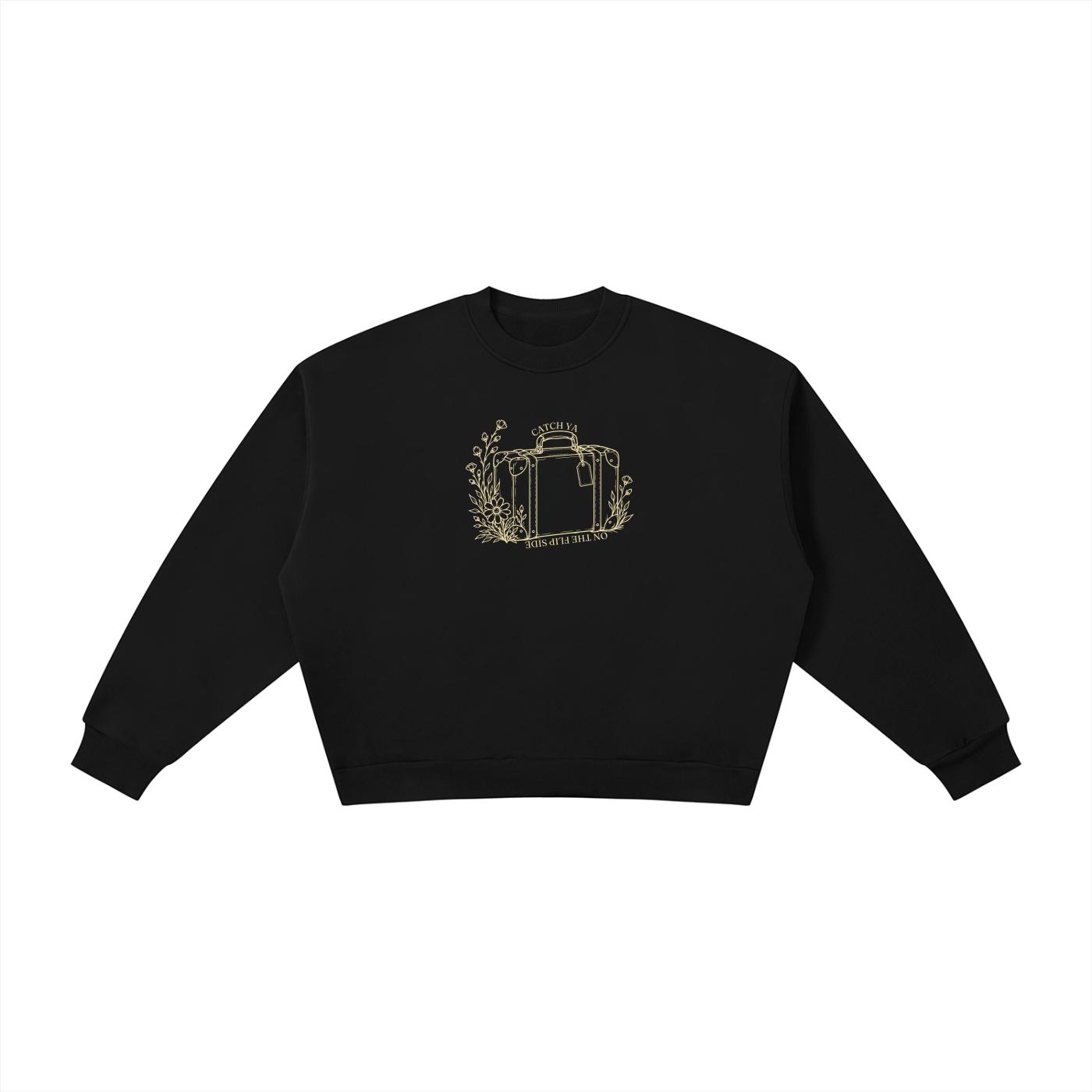 Catch Ya on the Flip Side | Ladies Crewneck | Buttercream