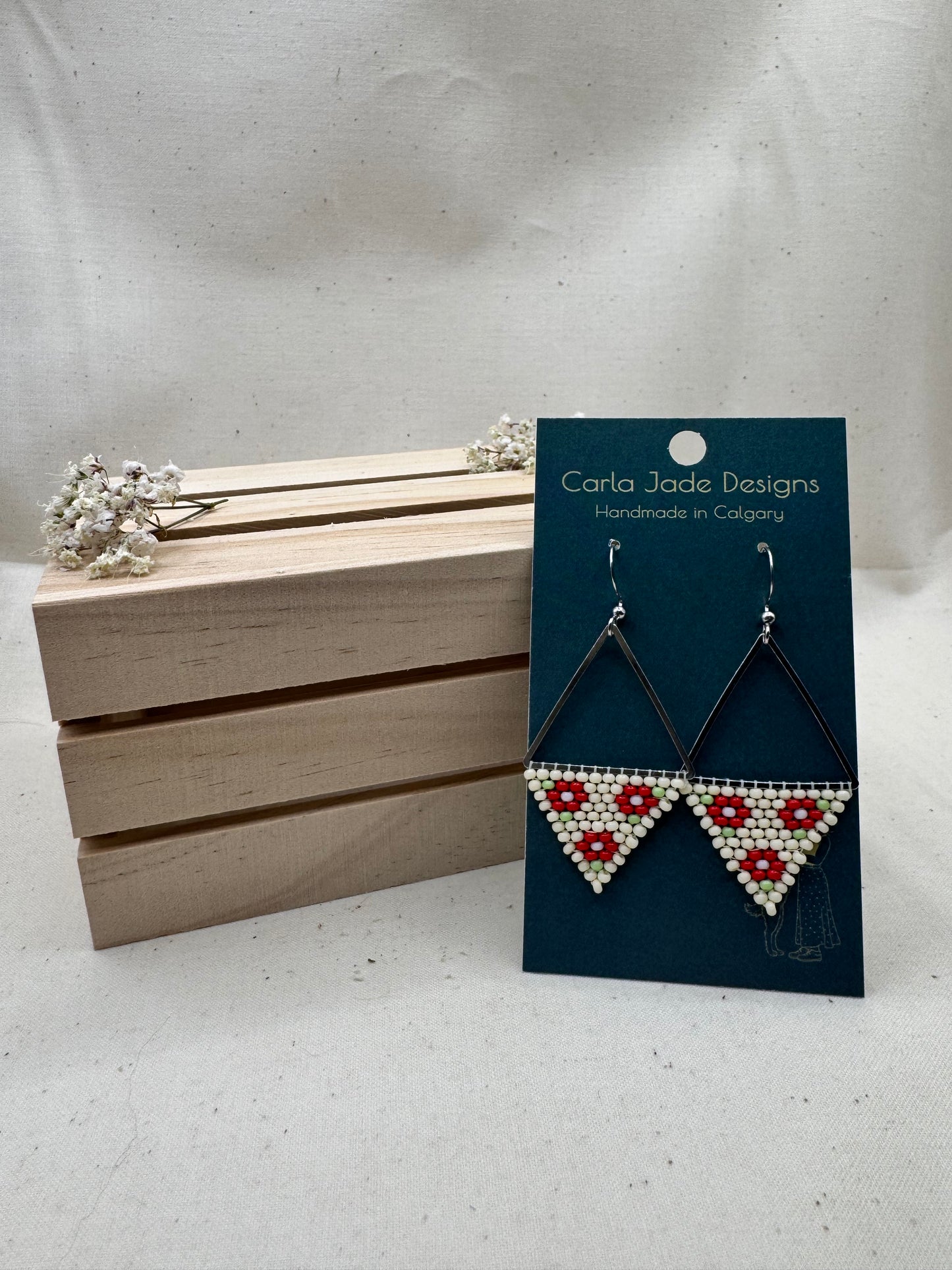 Triangle Hoop Earrings - Desert Bloom