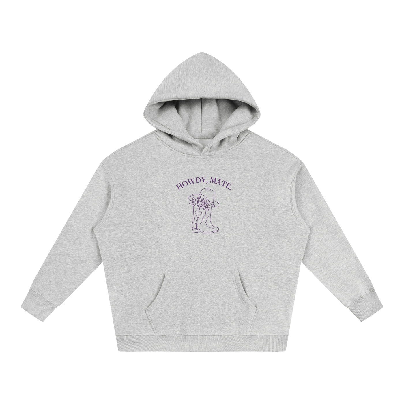 Howdy, Mate Hoodie - Plum