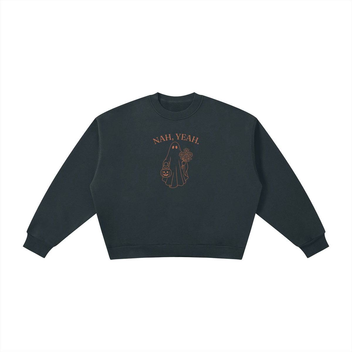 Nah, Yeah | Ladies’ Oversized Crewneck | Terracotta