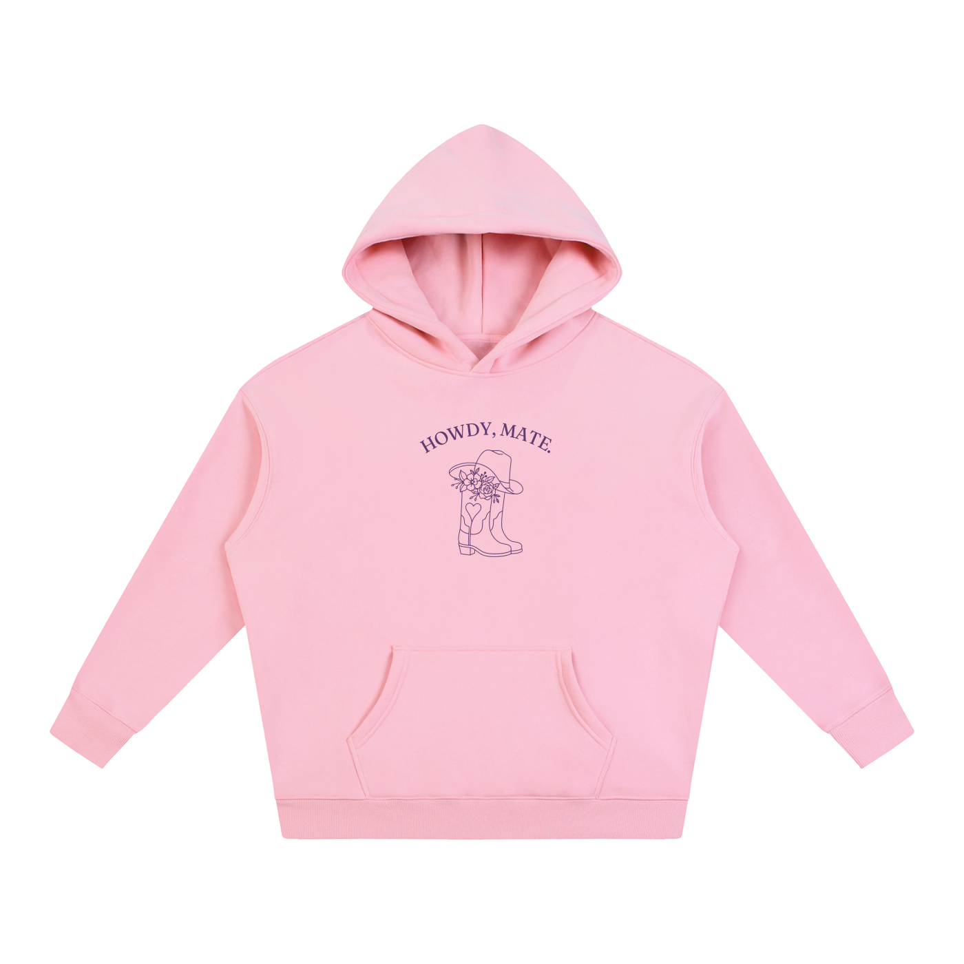 Howdy, Mate Hoodie - Plum