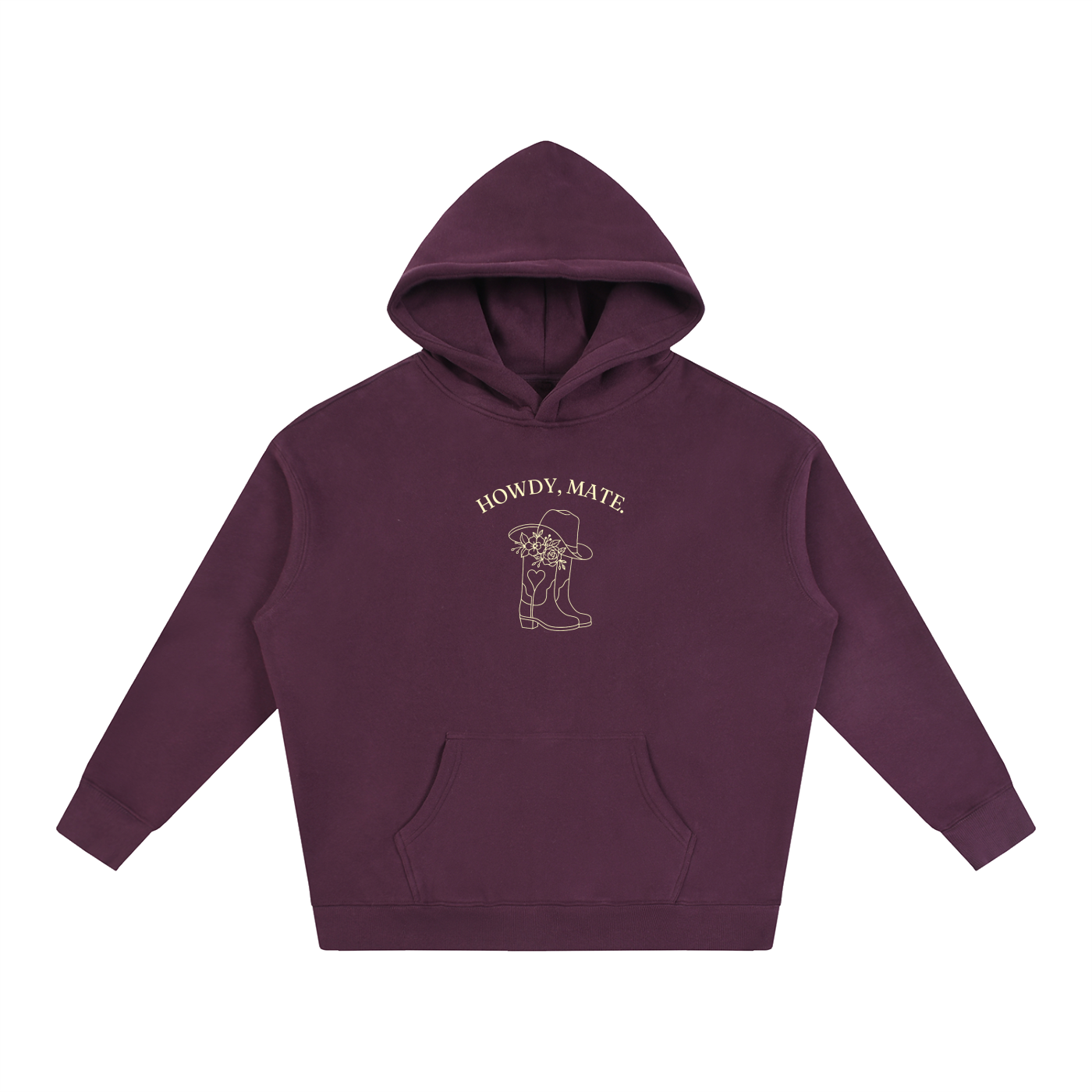 Howdy, Mate Hoodie - Buttercream