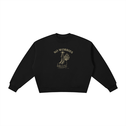 No Worries Hockey Club | Ladies Crewneck | Buttercream