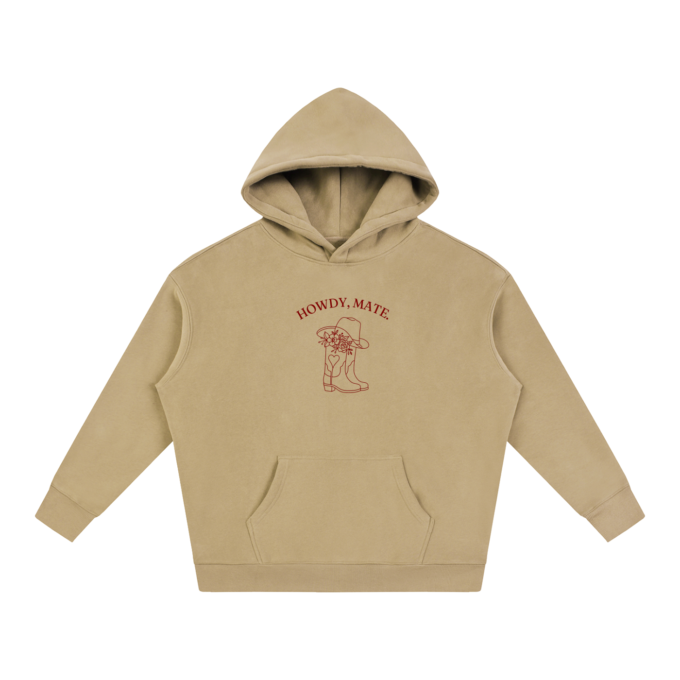 Howdy, Mate Hoodie - Cherry