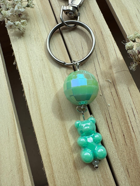 Disco Bear - Key Ring - Dark Green