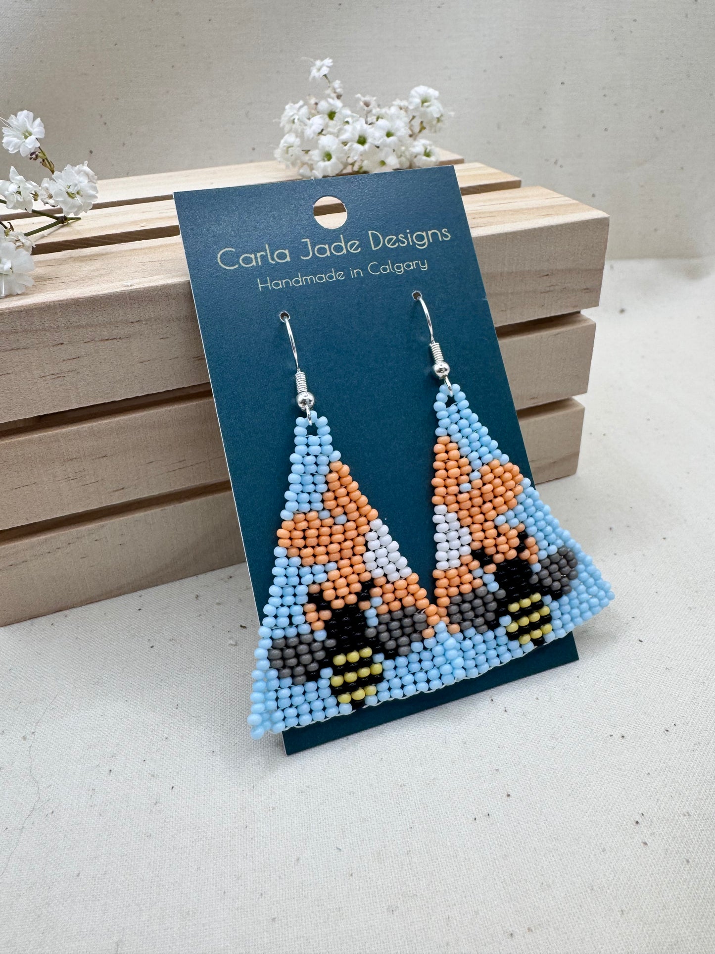 Bee Earrings - Morning Peach