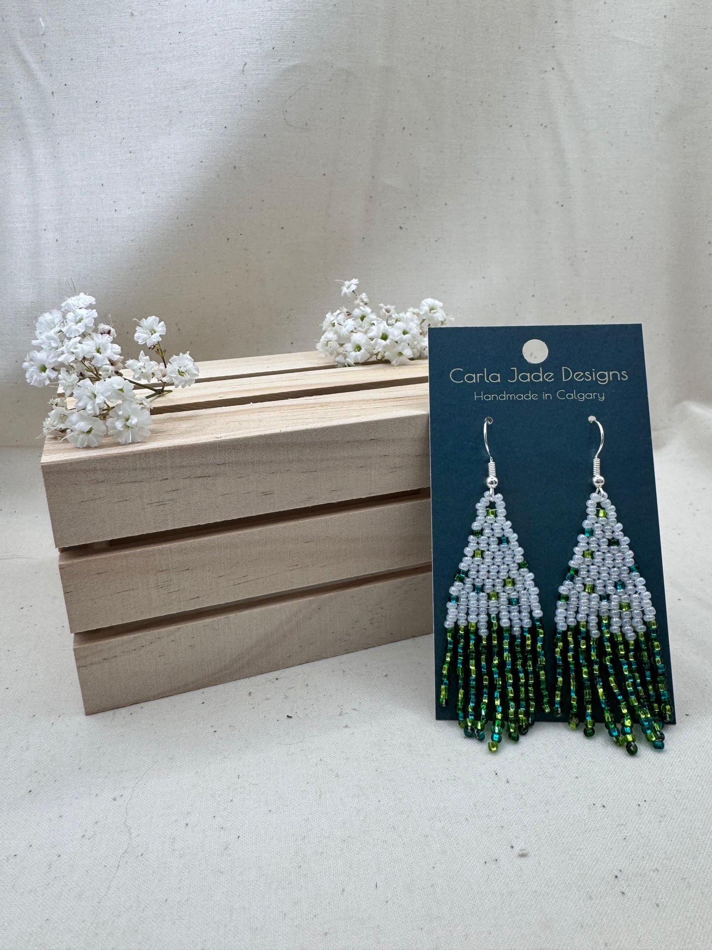 Confetti Earrings - Green