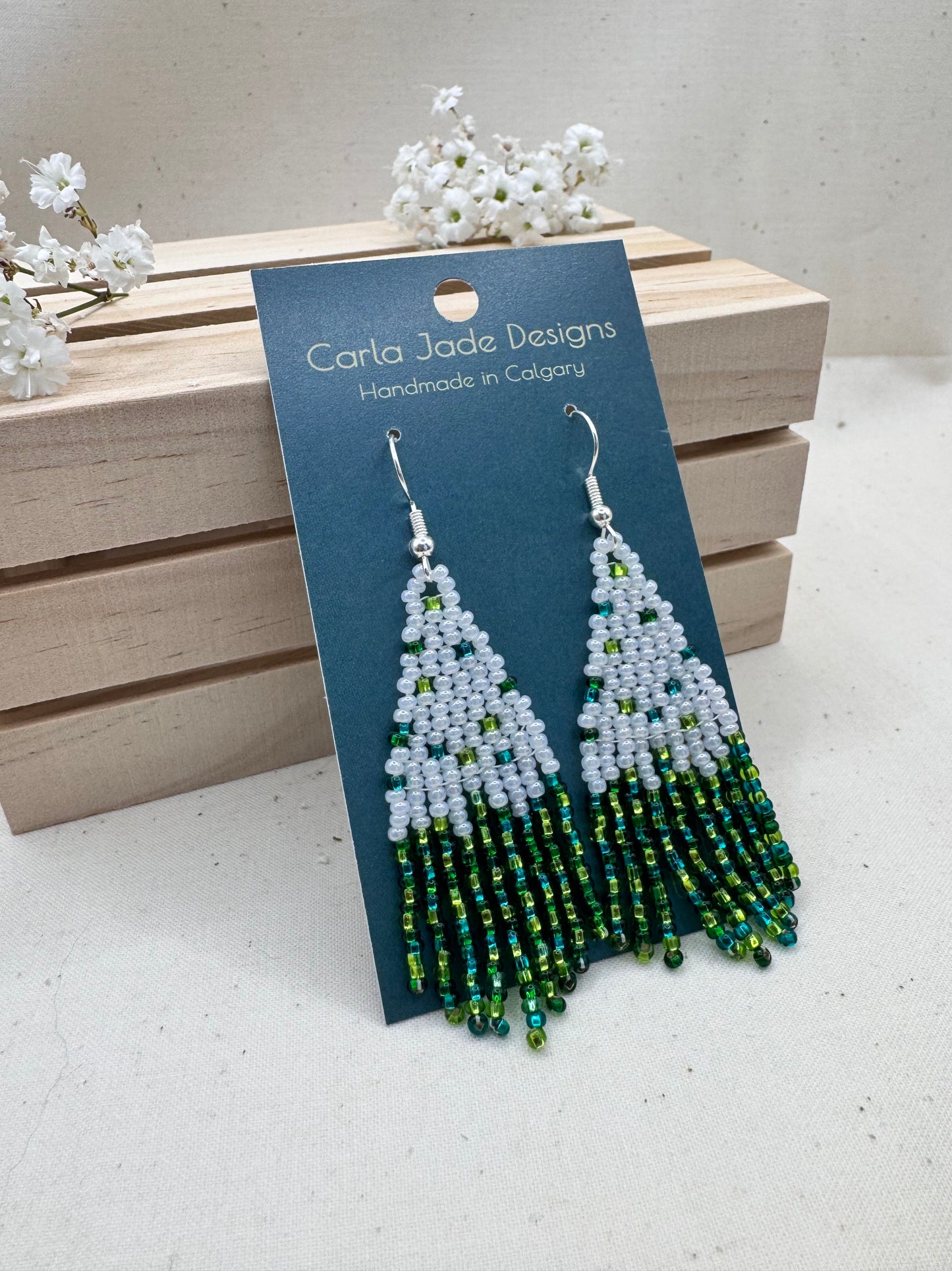 Confetti Earrings - Green