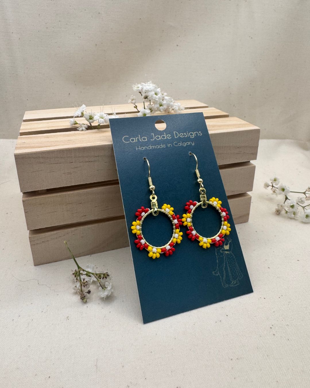 Bloom Hoop Earrings - Calgary Heat