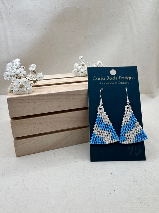Colourwave Earrings - Blue Silk