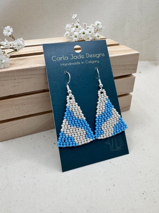 Colourwave Earrings - Blue Silk