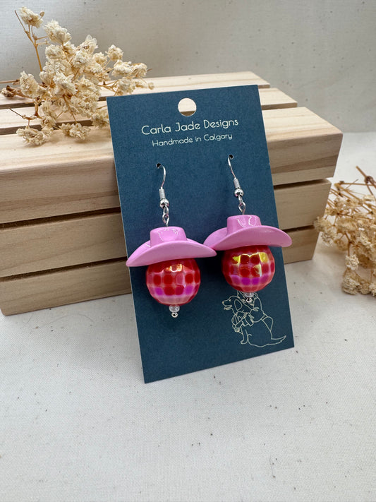 Midnight Rodeo Earrings - Pink & Red
