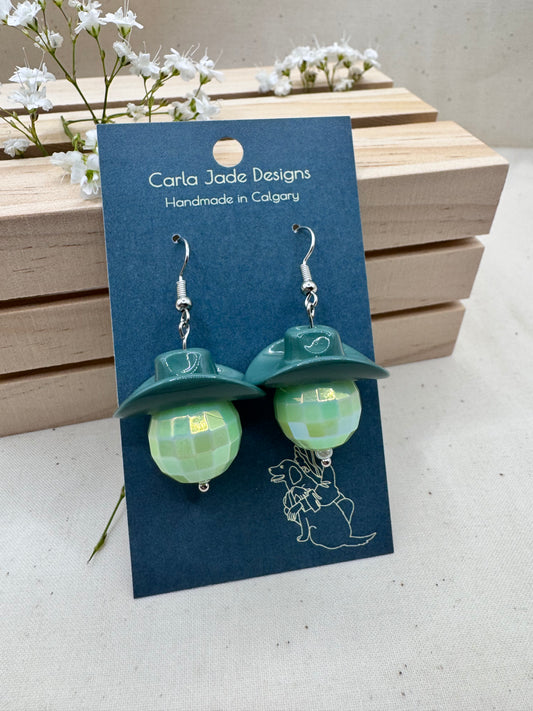 Midnight Rodeo Earrings - Green with Envy