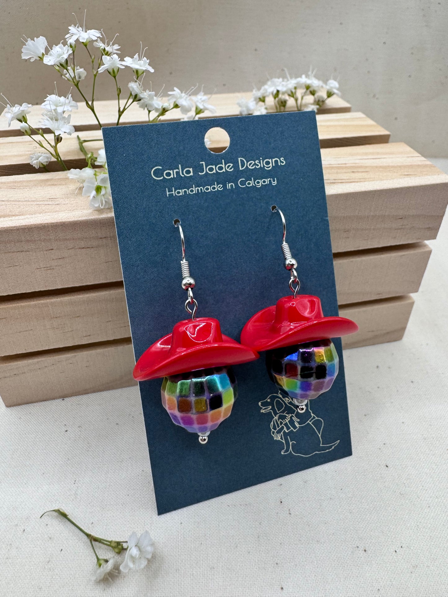 Midnight Rodeo Earrings - Cherry Glimmer