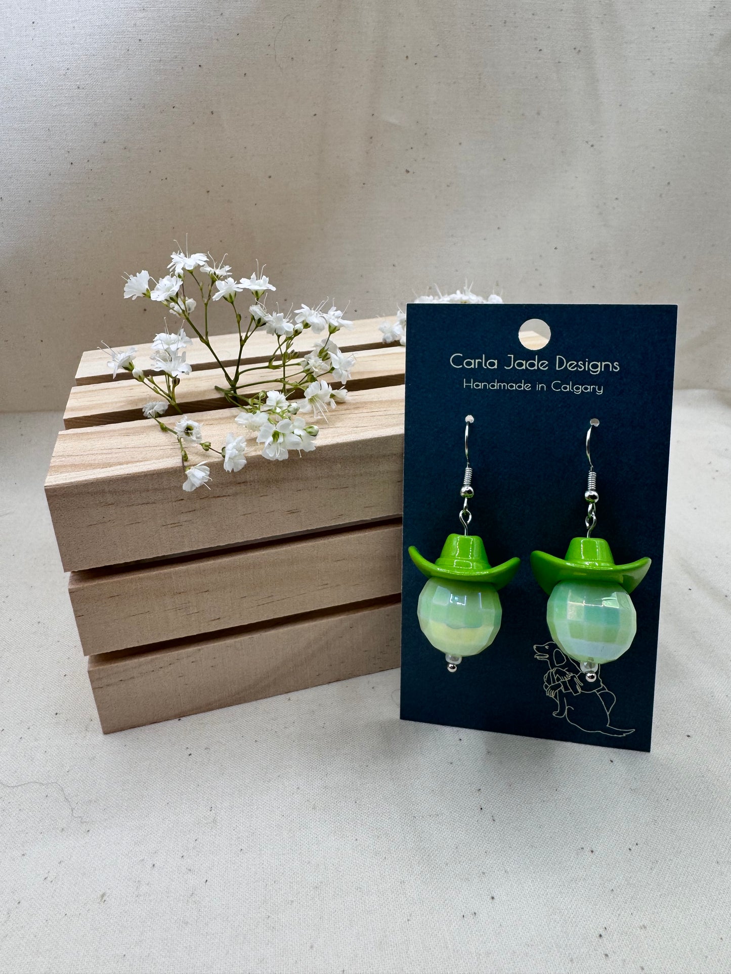 Midnight Rodeo Earrings - Lime Rodeo