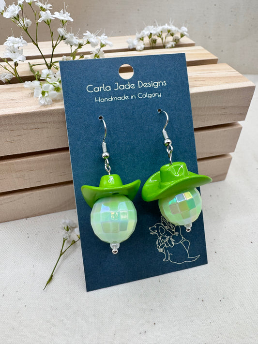 Midnight Rodeo Earrings - Lime Rodeo
