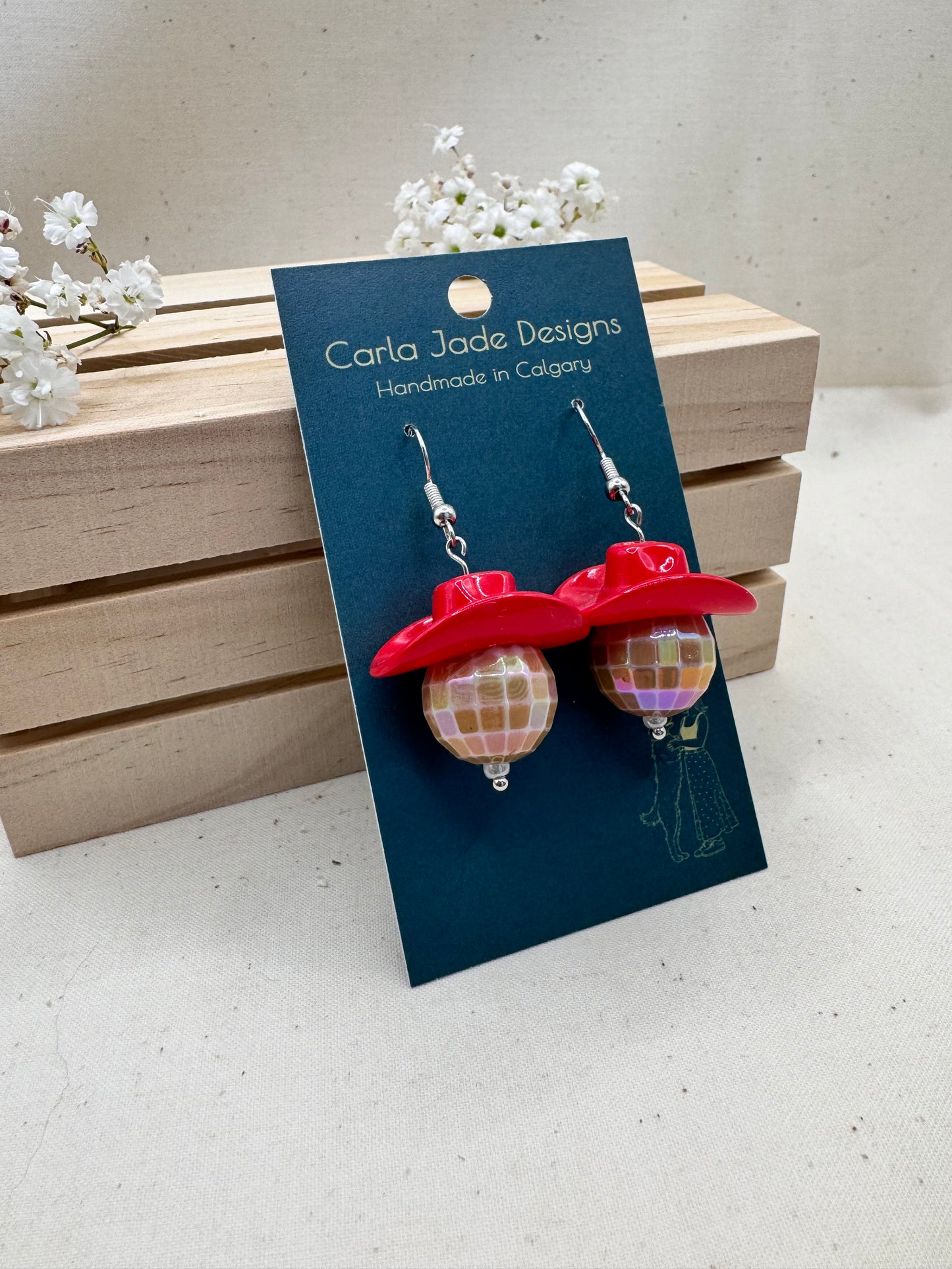 Midnight Rodeo Earrings - Red & Brown