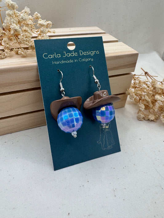Midnight Rodeo Earrings - Black & Dark Blue