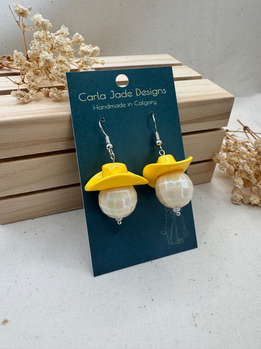 Midnight Rodeo Earrings - Yellow & Cream